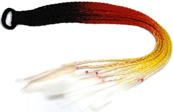 Kolorowe warkocze waroczyki ombre na gumce frotka D1