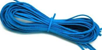 Rzemyk skórzany rzemień płaski skóra 10szt - niebieski