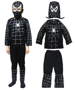 Strój kostium Spiderman pająk 3-4 lata S - Czarny 