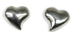 KOLCZYKI WKRĘTY SERCA 6 mm SREBRO 925 B7