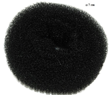 Wypełniacz do koka pełny twister włosów mały 7cm CZARNY