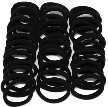 Gumka do włosów gumki frotki kolory 50 szt R.85 czarne