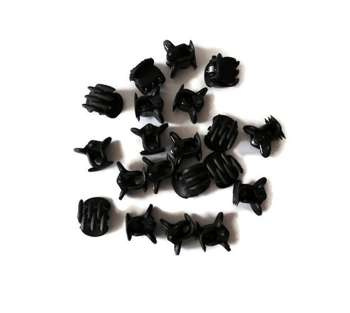 Kraby krabiki żabki kauczuk spinki 20szt czarne M.21