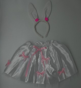 Strój przebranie na bal karnawał biały KRÓLIK