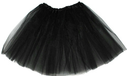 Spódniczka TIULOWA tutu czarna na bal przebranie 40cm P102