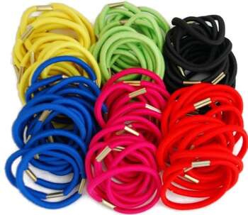 Gumki gumka frotki do włosów włosy 100szt blacha żywe