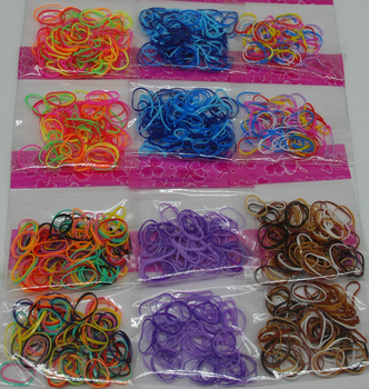 Gumki kolorowe recepturki do włosów  na warkoczyki S.46