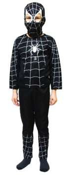 Strój kostium Spiderman pająk 7-9 lata L - Czarny