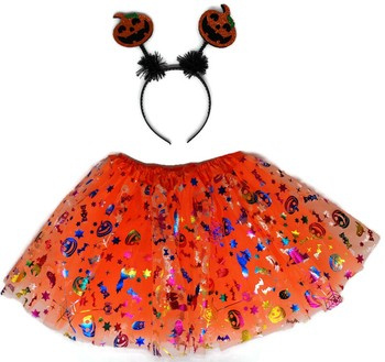 Strój przebranie na bal HALLOWEEN spódniczka DYNIA S42