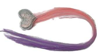 Doczepiane włosy kolorowe pasemko na spince E.19