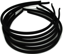 Czarna kauczukowa opaska do włosów opaski z ząbkami 6szt. m47