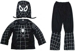 Strój kostium Spiderman pająk 3-4 lata S - Czarny 
