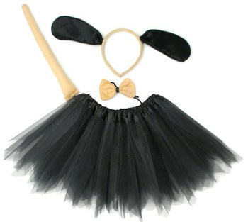 Strój przebranie opaska ogonek spódniczka PIESEK (P97*S57)