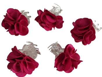 Spinka spinki do włosów kwiat komunia krab 5szt kolor FUKSJA S.37