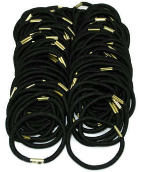 Gumki gumka frotki do włosów włosy 100szt CZARNE (blacha) G.70