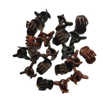 Kraby żabki kauczukowe spinki do włosów brązowe m.27