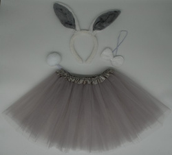 Strój przebranie na bal karnawał KRÓLIK króliczek szary 