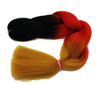 Syntetyczne włosy na warkoczyki dredy ombre M64