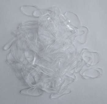 Gumki do włosów recepturki mocne bezbarwne S.16