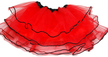 Czerwona spódnica tiulowa na święta Mikołaj P101