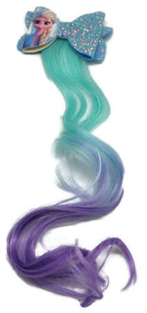 Doczepiane kolorowe włosy pasemko spinka Elsa E74